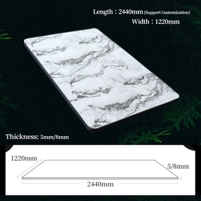 Kwaliteit 1220*2440mm Marmeren wandpaneel waterdicht Marmeren bamboe Hout Fabriek